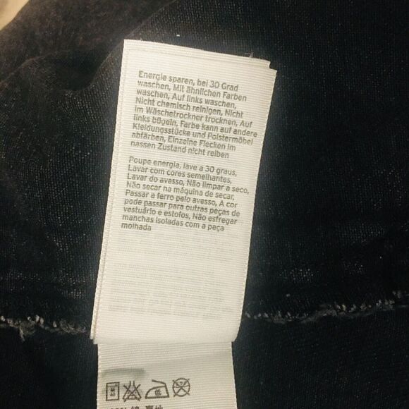 TOP SHOP MOTO Boho Black Denim Jean Floral Cross Stitch Embroidered Skirt 8 - Picture 7 of 8